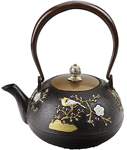 GAOJUNAN Théière et Service Théière en Fonte Japonaise Bouilloire Théière Personnalité Créative Bouilloire 1200ML/1.2L Théière pour La Maison Thé en Vrac