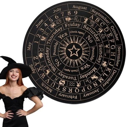 Tablero De Adivinación,Tablero De Madera Esotérico con Letras Y Puntero | Juego De Tabla Ouija Adivinación Cartomancia para Principiantes Y Amigos