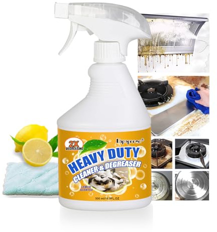 500ml Heavy Duty Kitchen Foam Cleaner - Multipurpose Cleaner for Removing Grease, Oil Stains & Burnt Residue from Hobs, Ovens, Pots, Pans & Surfaces,Large Capacity for Great Value