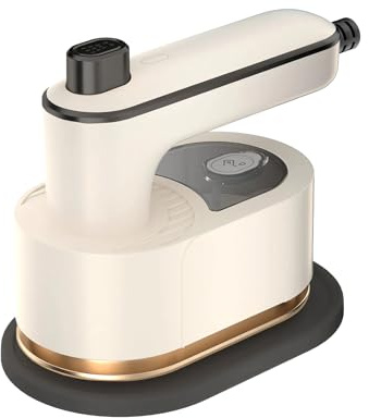 Portable Handheld Travel Steamer & Iron - Rapid Heat-Up, 180° Rotatable or Foldable Handle, 3-4 Steam Levels, Ceramic Soleplate, with Ironing Gloves for Wrinkle-Free Clothes, Ideal for Travel, Home, O