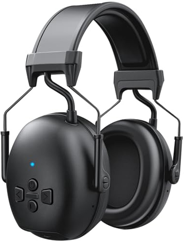 Naxup Auriculares protección auditiva Bluetooth 5.4, 120 Horas reproducción, micrófono Integrado, SNR 30 dB, Protectores auditivos con cancelación de Ruido para Cortar el césped, Trabajar la Madera