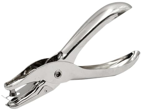 YCSHIPO Single Hole Lightweight Metal Punch Pliers Suitable for Crafts Paper Scrapbooking Office Supplies Silver Colour (Pack of 1)