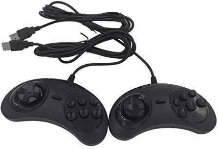puhae USB Gamepad Game Controller 6 Buttons for USB Gaming Joystick Holder for PC Drive Gamepads