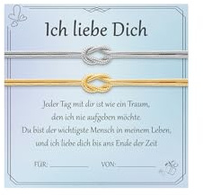 2 Stück Partner Armbänder Knoten Armband Damen, Freundschaftsarmbänder