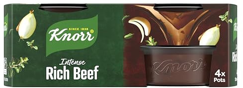 Knorr Rich Beef Stock Pots gluten-free to add a deep beef flavour to your dishes 4x 28 g