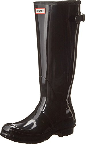 Hunter Original Back Adjustable Gloss - Botas para mujer, Negro (black), 41