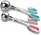 Meat Baller, 2 PCS None-Stick Meatball Maker with Detachable Anti-Slip Handles, Stainless Steel Meat Baller Tongs, Cake Pop, Ice Tongs, Cookie Dough Scoop for Kitchen (1.38&1.78)