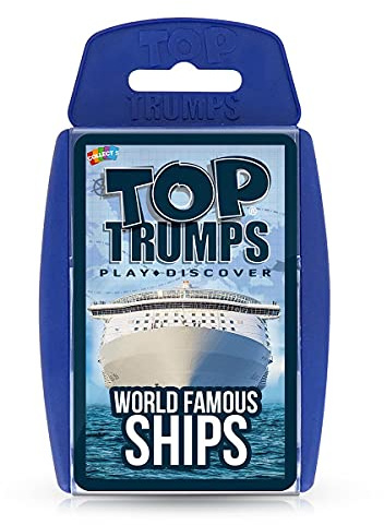 Top Trumps Weltberühmte Schiffe klassisches Kartenspiel, erfahren Sie Fakten über Tanker, Yachten und Kreuzfahrtschiffe, einschließlich Allure of the Seas, Titanic und Brittania, Geschenke und