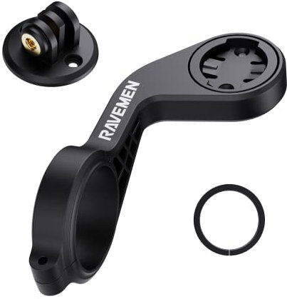 RAVEMEN AOM01 Halterung Kompatibel mit Garmin/COOSPO/CYCPLUS/iGPSPORT Fahrradcomputer, Kompatibel mit GoPro /FR160/Fahrradlampen passt für 31.8mm Lenkerhalterung