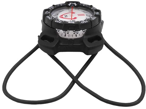SAEKODIVE Bungee Mount Compass - Glow in the Dark, Waterproof Dive Compass - Scuba Diving, Kayak, Scuba Diving Accessories