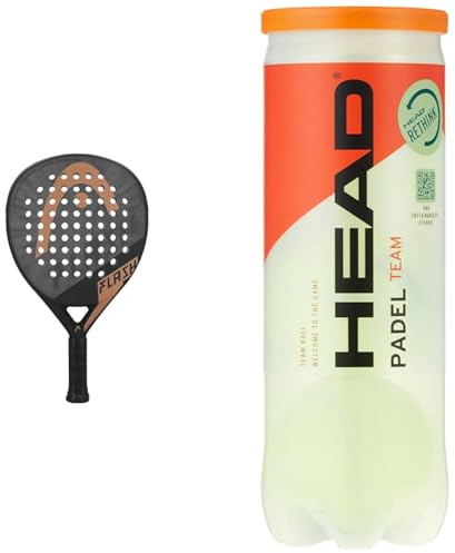 HEAD Flash 2023 Padelschläger, Coral/grau & 3B HEAD Padel