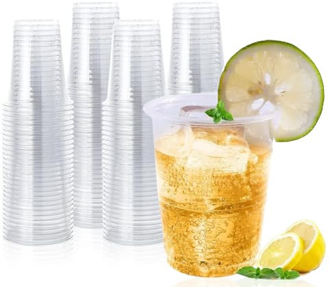 UR CHOICE Reusable Clear Plastic Cups - 100 Pack | BPA-Free, Durable, Stackable Drink Cups for Parties, Events, Travel & Everyday Use | Eco-Friendly & Washable Disposable Alternative (7oz, 180ML)