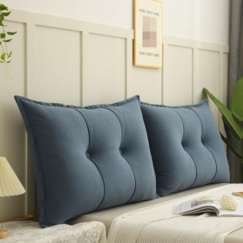 Cuscino da Lettura per Letto E Divano 60/70/90/100cm Cuscino Testata letto Grande Lettura Divano Cuscino Imbottito Supporto lombare Cuscini Rimovibile Schienale Cuscino da Parete(A8,80x55cm/31.5x21.6(