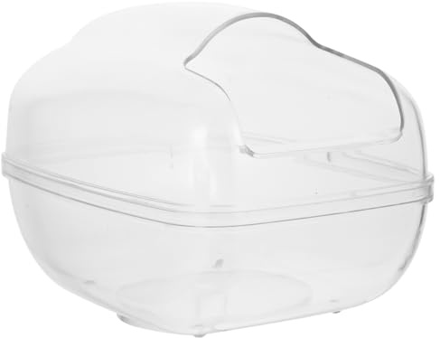 UKCOCO Baño de Arena para Hámster y Mascotas Pequeñas Contenedor Práctico y Transparente para y Diversión de Roedores