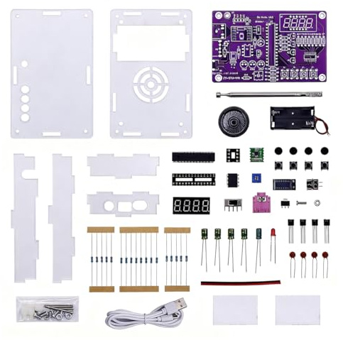 Namvo Kit d'entraînement à la soudure par radio FM 87-108 MHz, projet scolaire avec 2 modes d'alimentation, apprentissage et enseignement de la soudure