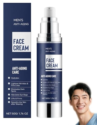 CrèMe Visage 6 En 1 Pour Homme - Soin Anti-âGe, Anti-Rides Et An/ti-Poches, Hydratant Quotidien Et Lotion Pour Le Visage, Hydratant Ultra-Hydra/tant Pour Raffermir Et Raffermir La Peau (1 PCS)