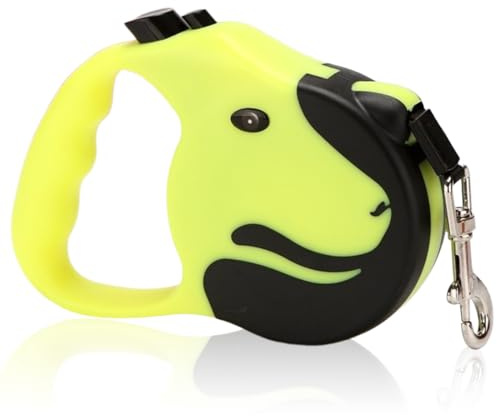 EJRUP Laisse Enrouleur pour Animaux de Compagnie,Ruban en Nylon avec Coutures Réfléchissantes, Laisse Télescopique Automatique Nylon,pour Petits et Moyens Chiens Jusqu'à 15 Kg