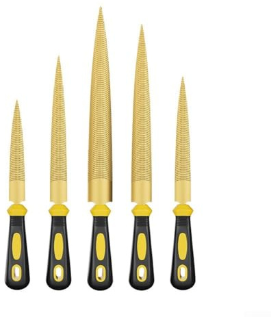 Lima per la lavorazione del legno in acciaio al carbonio con denti semicircolari e piatti a doppia faccia per sbavare e modellare il legno con impugnatura sicura (1)
