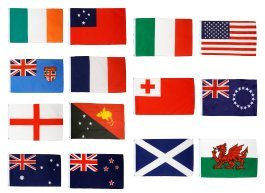 Digni® Kit Drapeaux Coupe du Monde de Rugby 2013-60 x 90 cm