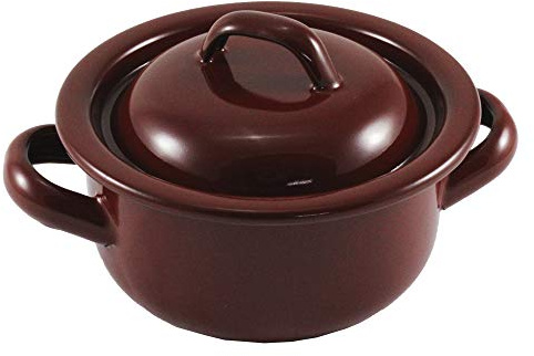 Wurko 190112 – Casseruola Smaltata, 12 cm, di Colore Marrone 18 cm