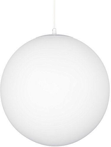 Kira Home Ceres 10 Mid Century Modern Globe Pendant Light, Minimalist White Frosted Glass Orb Hanging Lamp, White Finish