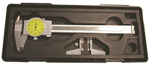 CNC QUALITÄT Uhrenmessschieber 150 mm mit Tiefenanschlag im Satz - Ablesung 0,01 mm