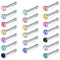 JFORYOU 20 Stück 316L Edelstahl Nasenstecker Nasenpiercing mit Strass Stud 18 Gauge 1mm Chirurgenstahl Körperschmuck