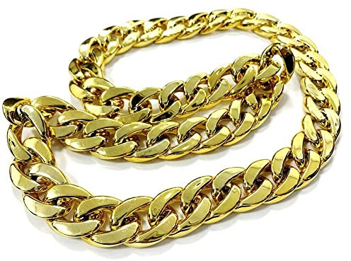 Stylex Party Ltd Fake Plastic Gold Chain Necklace Fancy Dress 1980s Costume Chunky Chain