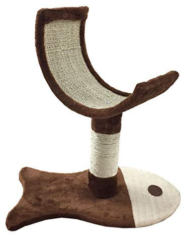 RONGJJ Stabiler Kratzbaum mit Sisal-Kratzstangen, Kletterbaum für Kätzchen, Katzen und Haustier Kreativ, Coffee