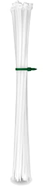 HPER Kabelbinder weiß I 360 mm x 7,8 mm I 100 Stück I 15-30% mehr Zugkraft/Stabilität I transparent I zertifizierte Premium Qualität