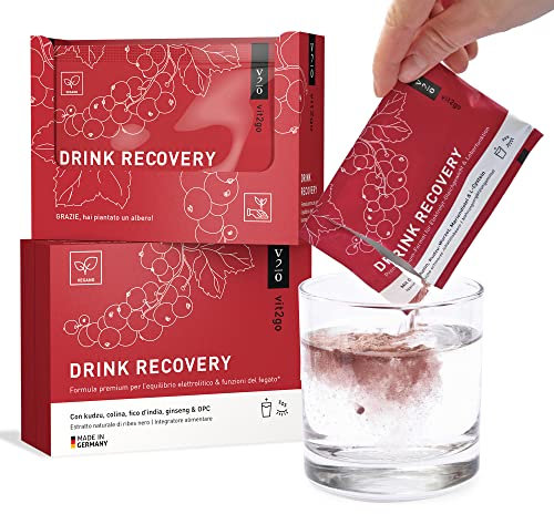 Vit2go DRINK RECOVERY (10 x) - Elettroliti in polvere | Disintossicazione e reidratazione del fegato |soluzione ideale dopo serate alcoliche