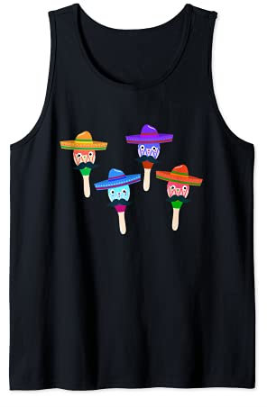 Maracas Musique Mexicaine Fiesta Percussion Sombrero Débardeur
