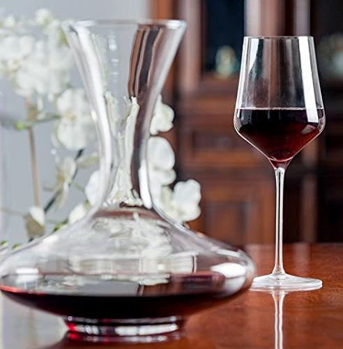 Topkapi 251.035 Krauseburg – 7-teiliges Sommelier Rotwein Glas-Set mit 6 Rotweingläsern (48 cl) und 1 Dekanter (2 Liter)- Made in Germany