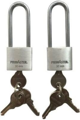 Primaster Vorhängeschlösser Aluminium 80 mm inkl. 6 Schlüssel Vorhängeschlösser