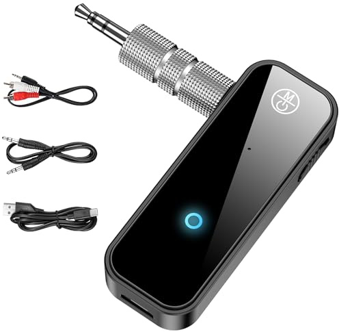 Upgraded Aux Bluetooth 5.4 Adapter for Car, 2 in 1 Bluetooth Audio Transmitter and Receiver 3.5mm Jack RCA Wireless Dongle Stereo System for TV, PC, Headphone, Home, Speaker, Amplifier, HandsFree Call