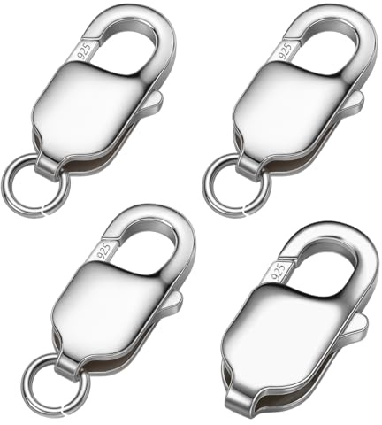 My-Bead Karabinerverschlüsse 925 Silber 16mm (20mm) große Kettenverschlüsse für Ketten Armbänder Colliers Ersatz & Reparatur Karabiner DIY (3 Stück)