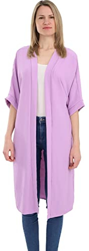 Malito - Damen Kimono - Cardigan für den Sommer - Tunika Blazer für den Alltag - Strand Party Bikini 2342 Einheitsgröße