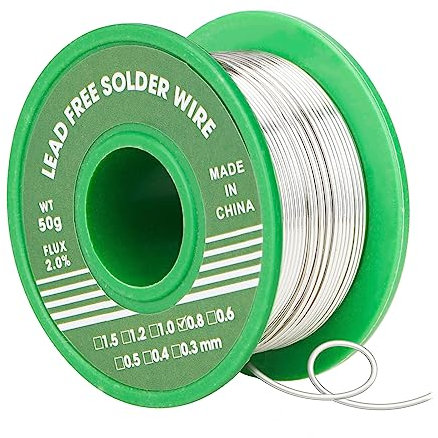 Lötzinn, Lötzinn Elektronik, Bleifreies Lot mit Kolophonium Kern (Sn99,3 Cu0,7/0,8mm,50g)