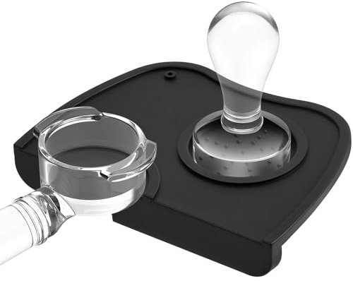 HOTUT Tappetino per Caffè Espresso, Tappetino Antiscivolo per Caffè in Silicone, Tappetino per Manomissione Caffè Espresso, Tappetini per Tamper per Barista Tool Home Cucina Caffetteria (12x17.5x3 cm)