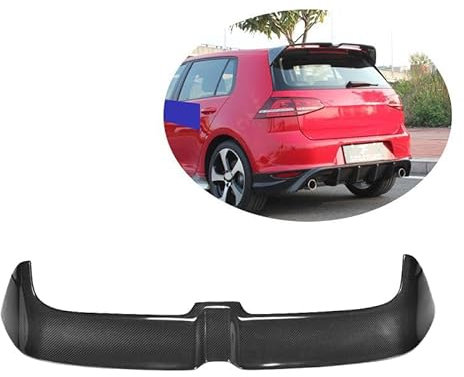 NAIRE Auto Heckspoiler Spoiler für Golf 7 GTI 2014 2015 2016 2017,Dach Schwanz Kofferraum Lippe Kohlefaser HeckflüGel Umbauzubehör