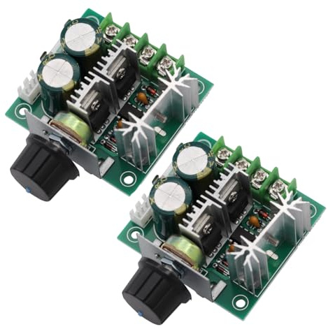 Heevhas 2PCS 12V-40V 10A PWM DC-Motordrehzahlregler Motor Speed Controller Module mit Drehknopf hoher Effizienz Variabler Drehzahlregler Regler mit Verpolungsschutz und Hochstromschutz
