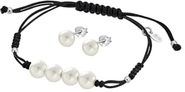 LOTUS SILVER Pulsera Plata Mujer de Primera Ley 925 ml LP1777-2/1 - Sofisticado Brazalete Ajustable de Perlas - Special Prices - Regalo de Cumpleaños - Aniversario - Ocasiones Especiales