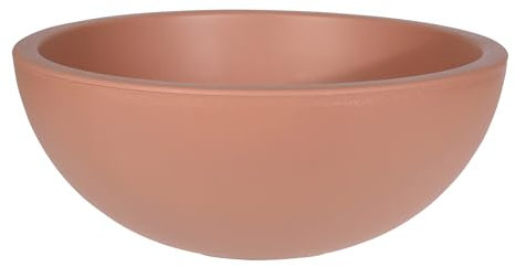 Spetebo Vaso per piante in plastica rotonda, terracotta, 39 cm, in materiale riciclato, rotondo, per giardino, terrazza, balcone