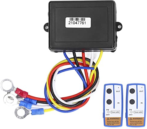 TKSE Kabellose Seilwinden Fernbedienung, 120W 12–24V Universelles Elektrische Seilwinde Kabellose Steuerung Fernbedienung Systemschalter Ersatz Für Auto, LKW, ATV, SUV