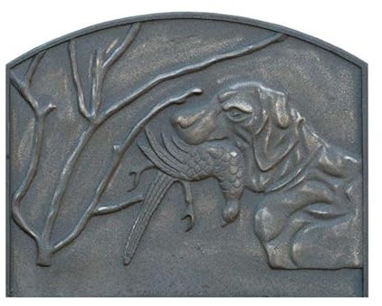 Lastra in ghisa per camino decoro CATTURA CM. 48 × 38 H SP. 1,6 cm DS