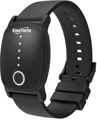 EmeTerm Utforska FDA-godkänt anti-illamående armband IP67 vattentät morgonrörelse resesjuka resor uppladdningsbar kräkningsavlastning klassisk design gelfritt band