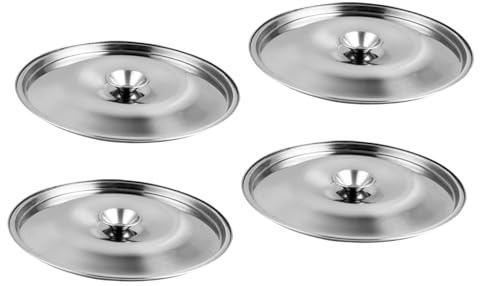 TOPBATHY Stainless Steel Seasoning Jar Lid 6.30 Inch Reusable Spill Proof Pot Cover for Kitchen Oil Pot with Easy Clean Design