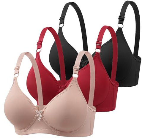 CSWH 3er-Pack Damen Push Up BH - Große Größen, Atmungsaktiver Komfort, Weiche Unterstützung, Bequem und Sicher