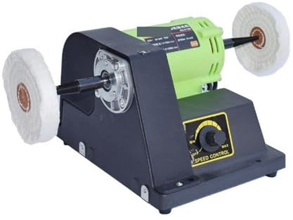 NGBFF Rock Tumbler Kit, Machine à polir for Le Travail du Bois de Bijoux, Mini polisseuse à à Roue en Tissu Haute Puissance, broyeur de Tour en Jade 900 W, Vitesse réglable,Outils de Bricolage