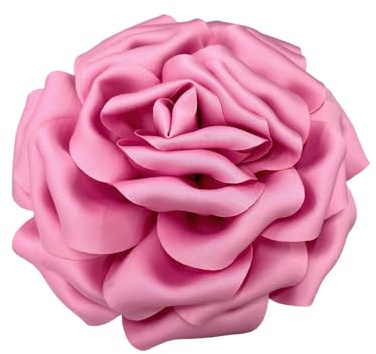 Broche en satin de soie surdimensionnée pour femme – 16 cm – Grande broche en tissu de luxe en forme de fleur, cadeau de fête de mariage, bijoux pour robes, costumes et banquets (multicolore)